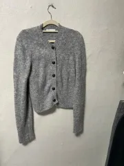 グレー ニット カーディガン