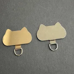 猫　猫型　にゃんこ　スマホ　ストラップ　アタッチメント　ステンレスフック　金属　ストラップ　フック　ステンレス　スマホストラップホルダー　スマホショルダーストラップ　スマホストラップ　アタッチメント　シンプル　挟むだけ　ホルダー