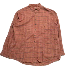 エディー・バウアー Eddie Bauer　1980年代　チェックネルシャツ　TALLサイズ　XLサイズ ゆったり大きめ　大きなダメージなし