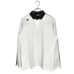 DESCENTE GOLF デサントゴルフ 長袖 ポロシャツ DGMUJB00 O ホワイト×ブラック メンズ