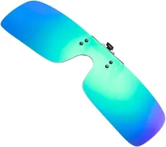 Ｄ．Ｓｔｏｍｏ 偏光サングラス クリップオン 跳ね上げ フレームレス 夜間 はさむ 超軽量 6g UV400 ドライブ 釣り ケース収納袋付き (ライトブルー)