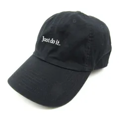 ナイキ キャップ 帽子 ロゴ ブランド コットン レディース メンズ 1Sizeサイズ ブラック NIKE 【中古】