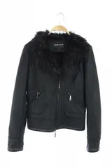 エンポリオアルマーニ EMPORIO ARMANI ジャケット ブルゾン ジップアップ フェイクファー 38 黒 /KN ■OSのサムネイル