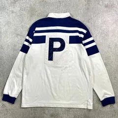 90年代 Polo by Ralph Lauren ポロバイラルフローレン Pロゴ 長袖 ラガーシャツ メンズXL 