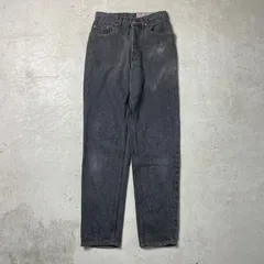 90年代 フランス製 Levi's ユーロリーバイス 901 先染め ブラックデニムパンツ ハイウエスト テーパード W28 レディース  