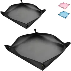 SakuraLovely8 ガーデニング 植え替えシート 撥水 ガーデンマット 防水 園芸用シート (50cm・75cm ブラック 2個セット)