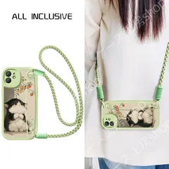 スマホケース iphone16ショルダータイプ iPhone ケース アップル対応 ピンク萌え猫 オールインクルーシブ 使いやすい