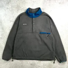 90年代 USA製 Columbia コロンビア スナップTタイプ フリースジャケット メンズ2XL 