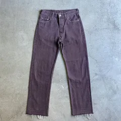 スペイン製 90年代 Levi's 先染め パープル 501 カットオフ デニムパンツ W30 
