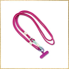 ☆彡送料無料でお届け☆彡Color:ローズピンク/ライトグリーン [yacanova] スマホ ショルダーストラップ 太め 斜め掛け ネックストラップ 携帯ショルダー レディース メンズ ハンズフリー／落下防止／T字型ホルダー付属 (ローズピンク/ライトグリー