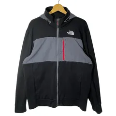 THE NORTH FACE ザノースフェイス フード収納 ジャケット ライトアウター ワンポイントプリント オーバーサイズ ビッグシルエット カンボジア製 Lサイズ ブラック グレー