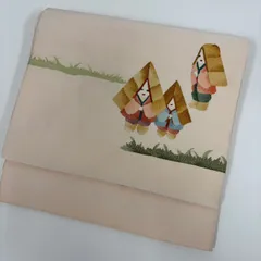 名古屋帯 高級綴れ 可愛い織り出し 八寸 正絹 着物 MA-699