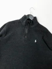 美品 ポロゴルフ ラルフローレン ハーフジップ フリース ポニー刺繍 ブラック 楽天市場】ポロ ラルフローレン メンズ ハーフジップ プル