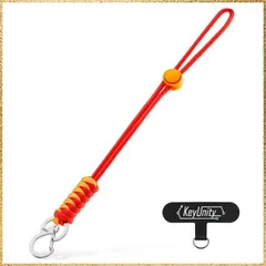 ☆彡送料無料でお届け☆彡Color:SL10 [KeyUnity] KC01ハンドストラップ 携帯ストラップ 手首 ステンレス製カラビナクリップ 550パラコード付き 手かけ吊り下げ式 調整可能な長さ スマホ、デジカメ携帯 日常使用 (SL10)