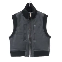 HERMES エルメス 23AW ラムスキンリバーシブルムートンベスト 3H1231D5 ブラック 36のサムネイル