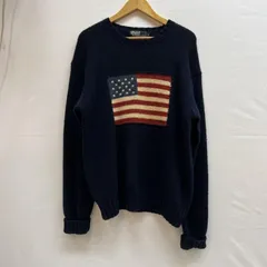 POLO RALPH LAUREN ポロラルフローレン ニット、セーター 長袖 90s 星条旗 ウール ニット セーター