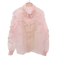 セール Sov. / オーガンジーフラワーボウタイシャツ Sov. / オーガンジーフラワーボウタイシャツ TOPS Night STORE