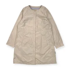 CROCODILE クロコダイル  ノーカラー コート ジャケット L/アイボリー  レディース