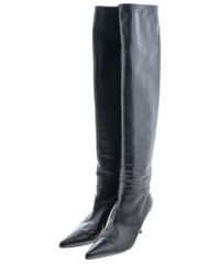collectionPRIVÉE？ブラックウェッジヒールニーハイブーツ - メルカリ