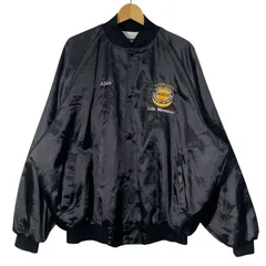 90's vintage 90年代 ヴィンテージ ASW スタジャン ナイロンジャケット ライトアウター 企業ロゴ刺繡 ワンポイント刺繡 U.S.A製 X-LARGEサイズ ブラック