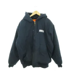 【中古】コーナーストーン Corner Stone KLIEMANN BROS ジップアップパーカー ワークジャケット 中綿 刺繍 XL 紺 コーナーストーン Corner Stone KLIEMANN BROS ジップアップパーカー