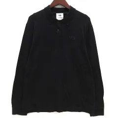 ワイスリー Y-3 ヨウジヤマモト アディダス クラシック ピケ 長袖 ポロシャツ ロゴ CLASSIC PIQUE LS POLO GK4553 ブラック 黒 Mのサムネイル