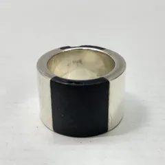 01w-4182 グッチ GUCCI   ツートンリング  17号  SV925 シルバーリング 本体のみ  リング・指輪  イタリア製 メンズ 【中古品】