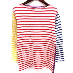 デニム ダンガリー Denim Dungaree ニット カットソー Uネック 長袖 ボーダー 150 マルチカラー /RT