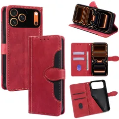 iPhone17ProMax スマホケース レッド 手帳型ケース カバー カード収納 合成レザー 横向きスタンド 機能便利なマグネット式 耐衝撃 人気