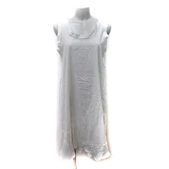 パドカレ pas de calais ワンピース ひざ丈 ノースリーブ レース 白 オフホワイト /YIのサムネイル