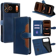 iPhone用スマホケース 17Pro Max ブルー 手帳型ケース カバー カード収納 合成レザー 横向きスタンド 機能便利なマグネット式 耐衝撃 人気