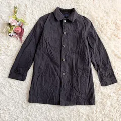 『GREEN LABEL RELAXING』グリーンレーベルリラクシング　ステンカラーコート　UNITED ARROWS　シングルブレスト　コットン100％　チェック柄ライナー付き　取り外し可　中わた100％　ミドル丈　後ろスリット　ボタン有　黒(L)