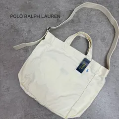 【未使用】POLO RALPH LAUREN  ポロラルフローレン  2WAY キャンバス トートバッグ ショルダーバッグ オフホワイト系