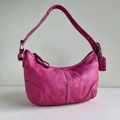 Coach y2k Vintage Soho Hot Pink Leather Mini Hobo Shoulder Bag