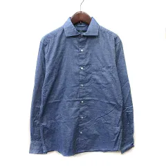 シップス SHIPS シャツ 長袖 S 紺 ネイビー /YI