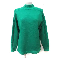コムサイズム COMME CA ISM ニット セーター ハイネック 長袖 11 L 緑 グリーン /YI ■MO