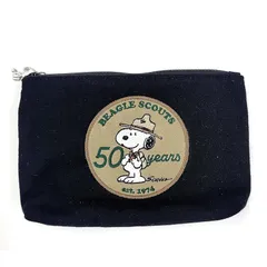 【新品】 [シフレ]スヌーピー 帆布マルチポーチ Mサイズ TRC7100-M PN133ビーグルスカウト50thブラック 1