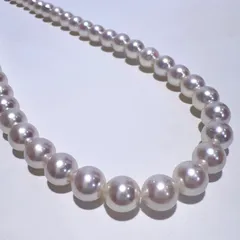 SV 天然 AKOYA アコヤ パール ネックレス ホワイト 925 本真珠 43cm P7-7.5mm 33.5g レディース アクセサリー 未使用品 aua68301r60816