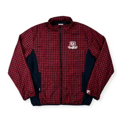 FILA GOLF フィラ ゴルフ ギンガムチェック 中綿 ジャケット ジャンパー ブルゾン サイズ LL /レッド×ネイビー