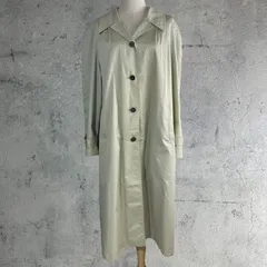 Euro vintage(ヨーロッパヴィンテージ) 70's~ trench over coat トレンチオーバーコート 42(L~XL程度) ペールグリーン / 色褪せ・小シミ有