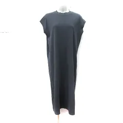 ユナイテッドアローズ A DAY IN THE LIFE UNITED ARROWS Tシャツワンピース ロング フレンチスリーブ チャコールグレー /YI