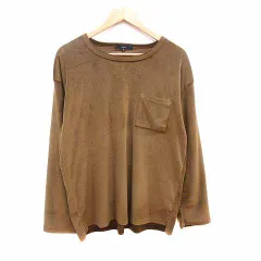 チャオパニック CIAOPANIC Tシャツ カットソー 起毛 長袖 M 茶 ブラウン /YK