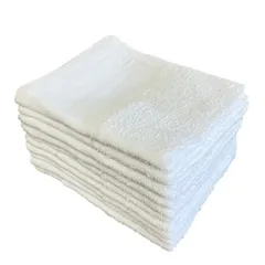 タオル プラスワン 薄手平地付きフェイスタオル 約34×84cm 10枚入 ホワイト 綿100%