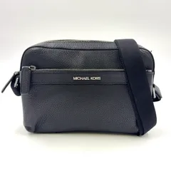 MICHAEL KORS レザー レザー ブラック ショルダーバッグ シルバー 37F2LCOC5L
