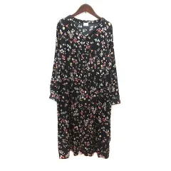 アーバンリサーチ ドアーズ URBAN RESEARCH DOORS シャツワンピース ロング ノーカラー 花柄 長袖 ONE マルチカラー /MS