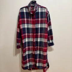 UNIQLO レッド CHECK シャツ Long ロング L