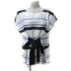 ロペピクニック ROPE Picnic シャツ ブラウス プルオーバー ボーダー フレンチスリーブ 38 M マルチカラー /YI