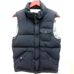 エディフィス EDIFICE ダウンベスト 総裏地 ジップアップ 48 紺 ネイビー /RT