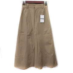 フリークスストア FREAKS STORE フリーダム FREEDOM フレアスカート ロング ナイロン S ベージュ /YI