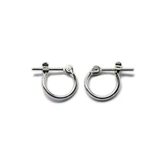 プラチナ900 パイプフープピアス 幅1mm 直径8mm 1